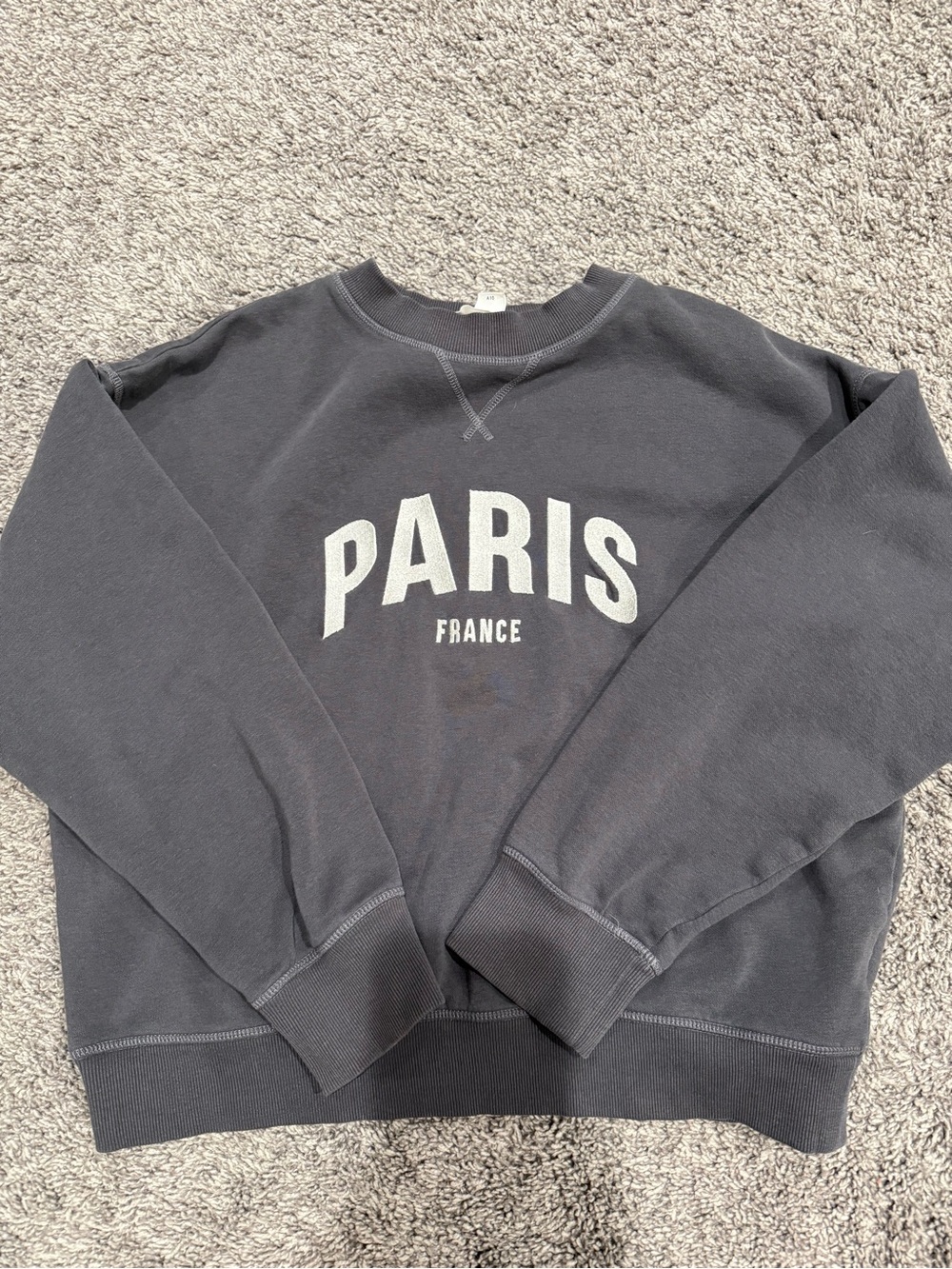 H&M Charcoal Crewneck Sweatshirt with PARIS FRANCE Print